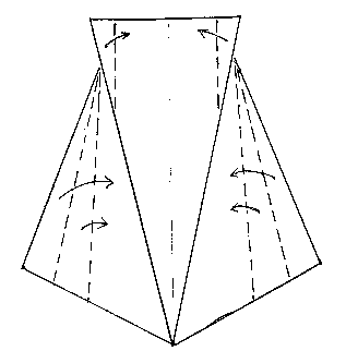 fold halfway - making Katydid airplane