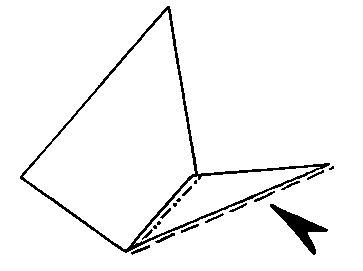 unfold, leaving crease - making Delty aeroplane