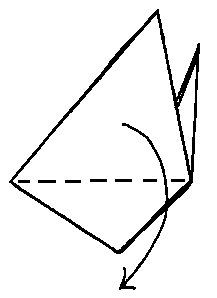 unfold, leaving crease - making Delty aeroplane
