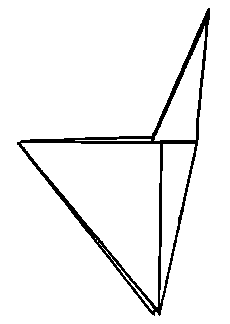 unfold, leaving crease - making Delty aeroplane