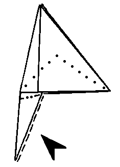 unfold, leaving crease - making Delty aeroplane