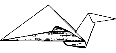 unfold, leaving crease - making Delty aeroplane