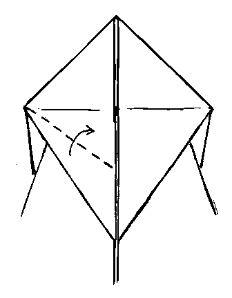 unfold, leaving crease - making Delty aeroplane
