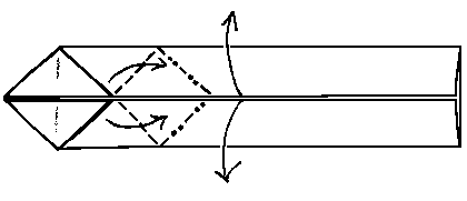 unfold, leaving crease - making Delty aeroplane