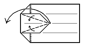 unfold, leaving crease - making Delty aeroplane