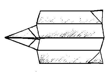 unfold, leaving crease - making Delty aeroplane