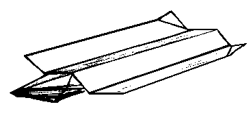 unfold, leaving crease - making Delty aeroplane