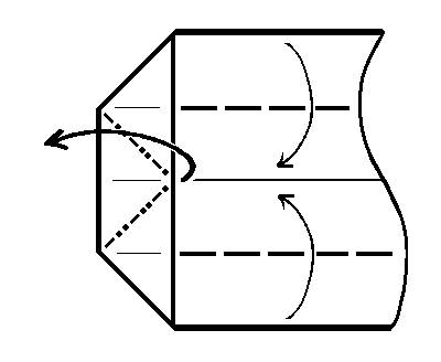 unfold, leaving crease - making Delty aeroplane